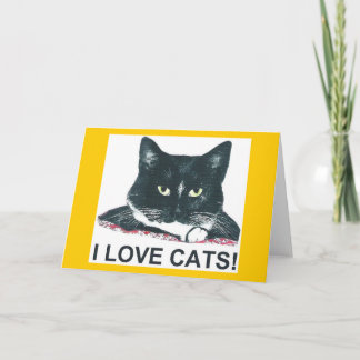 I LOVE CATS! CARD
