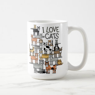 I Love Cats Coffee Mug