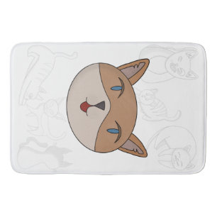 I love cats duvet cover bath mat