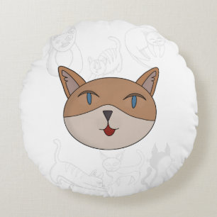 I love cats duvet cover round cushion