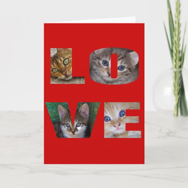 I Love Cats Holiday Card (Front)
