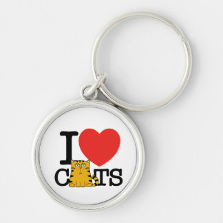 I Love Cats Key Ring