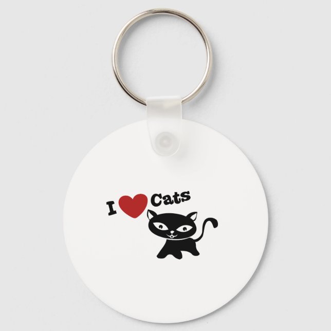 I love cats key ring (Front)