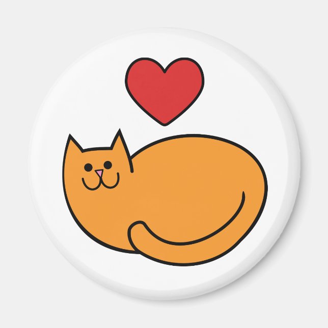 I love cats magnet (Front)