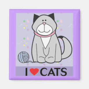 I Love Cats Magnet