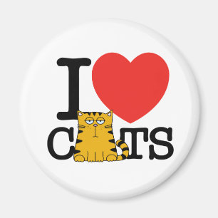 I Love Cats Magnet