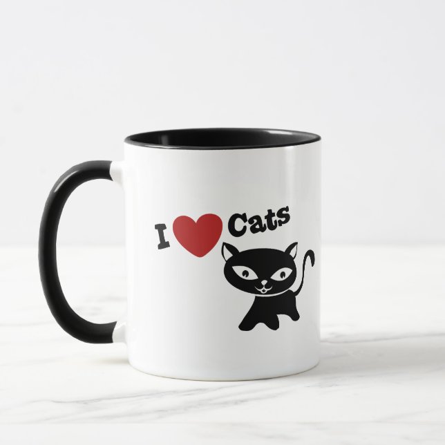 I love cats mug (Left)