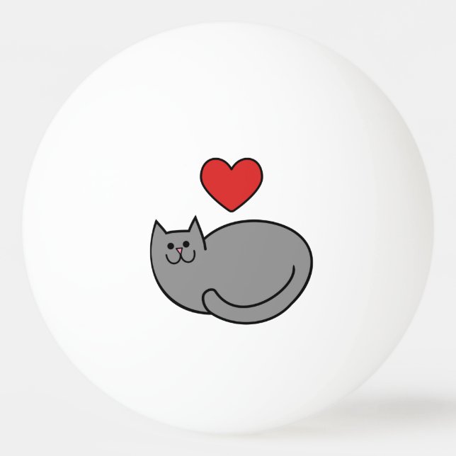 I love cats ping pong ball (Front)