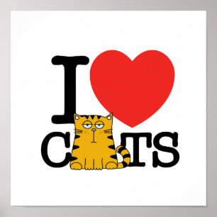 I Love Cats Poster