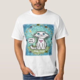 I Love Cats Scraggles Cat T-Shirt