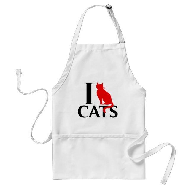 I Love Cats Standard Apron (Front)