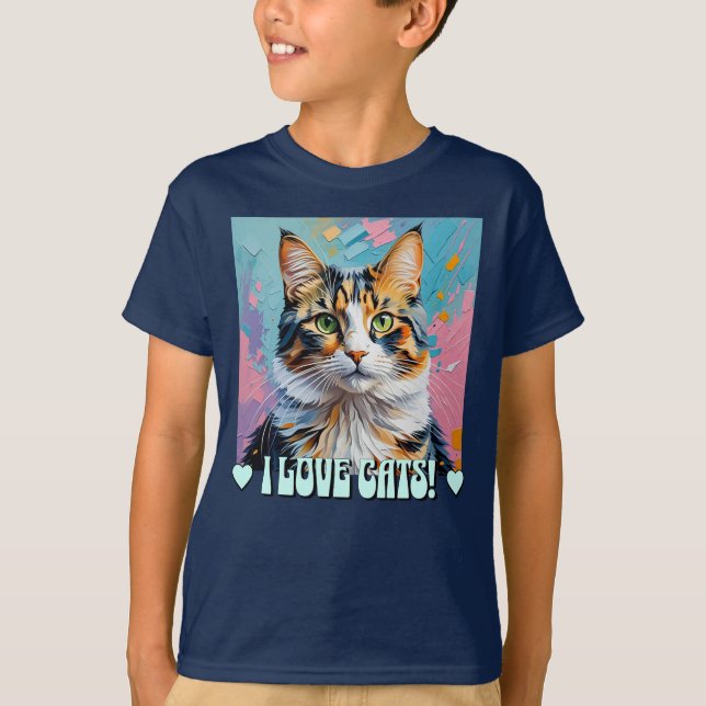 I Love Cats! T-Shirt (Front)