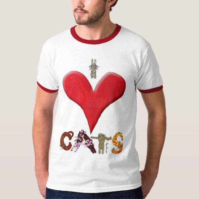 I Love Cats T-Shirt (Front)