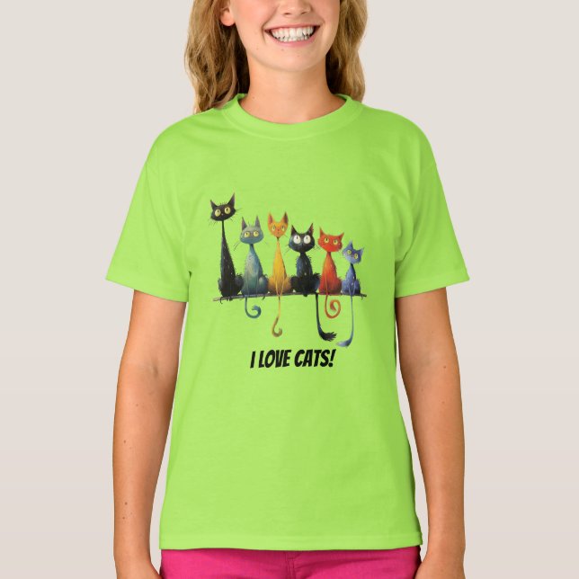 I love cats T-Shirt (Front)