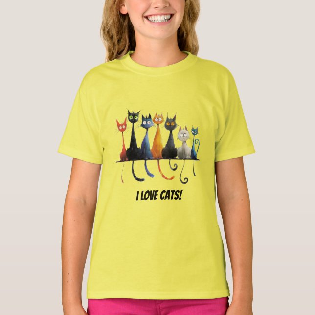 I love cats T-Shirt (Front)