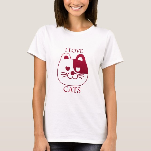 I love cats T-Shirt (Front)