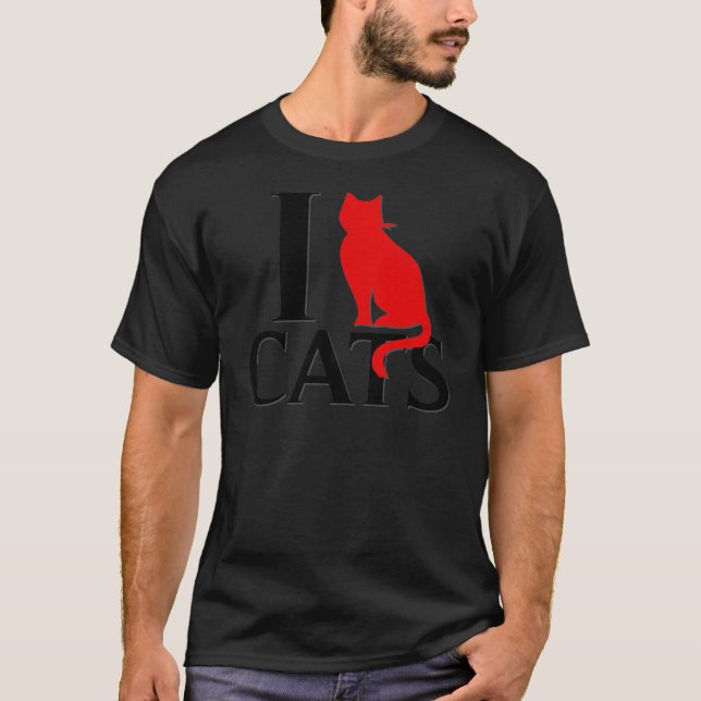 I Love Cats T-Shirt (Front)
