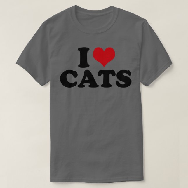 I Love Cats T-Shirt (Design Front)