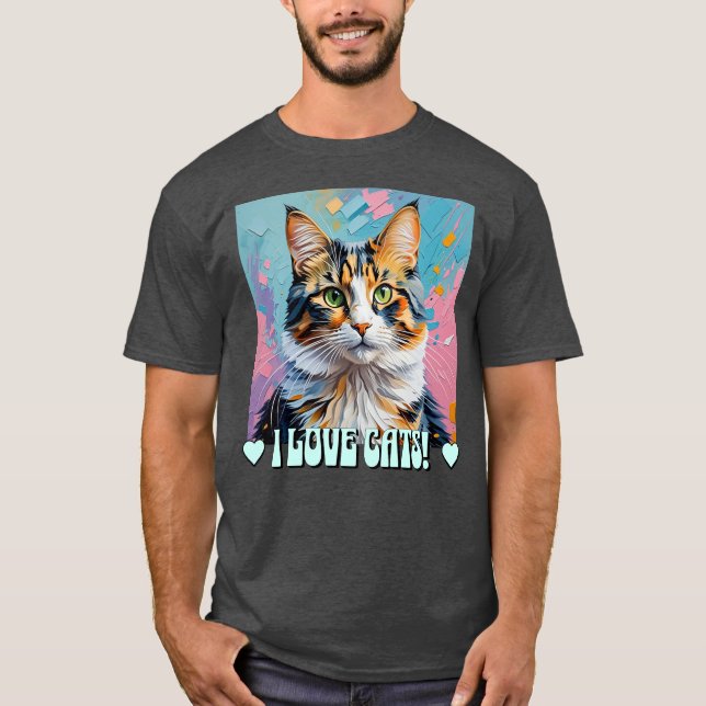 I Love Cats! T-Shirt (Front)