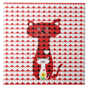 I Love Cats Tile