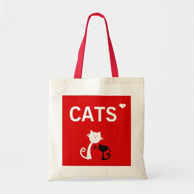 I Love Cats tote bag (Front)