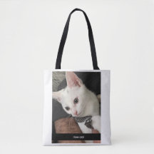 I Love Cats Tote Bag. I Hate People Cat Tote Bag.