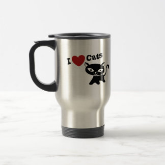 I love cats travel mug
