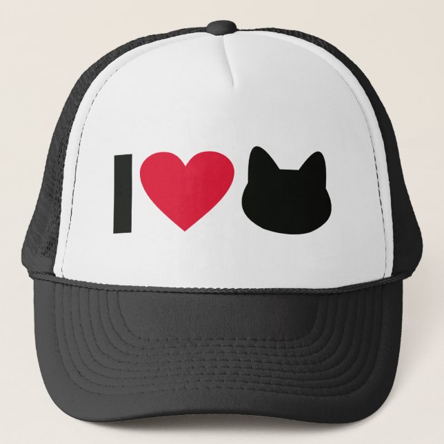 I love cats trucker hat (Front)