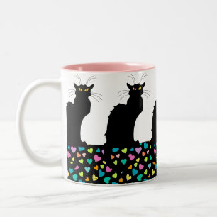 I Love Cats Two-Tone Coffee Mug