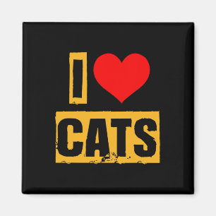 I Love Cats Valentine Romantic Couple Outfit  Magnet
