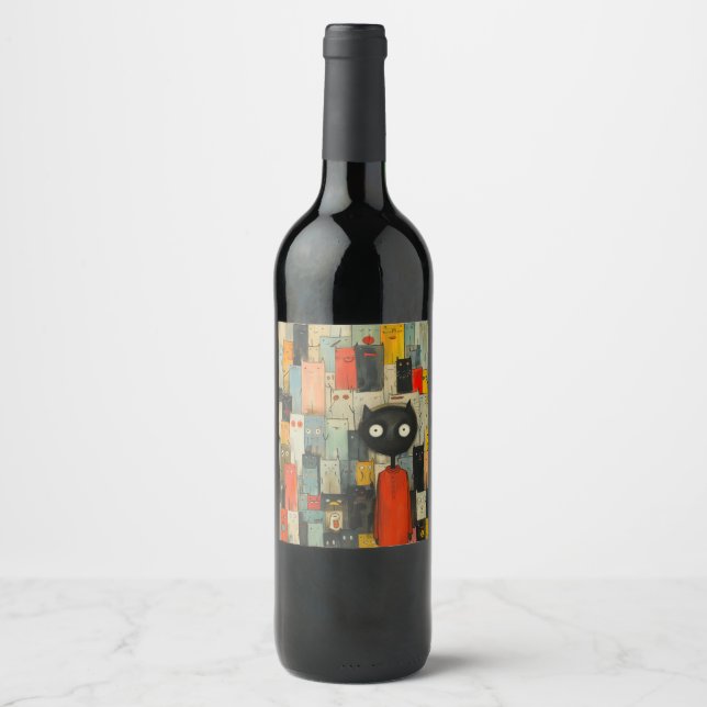 i love cats wine label (Front)