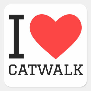I love catwalk  square sticker