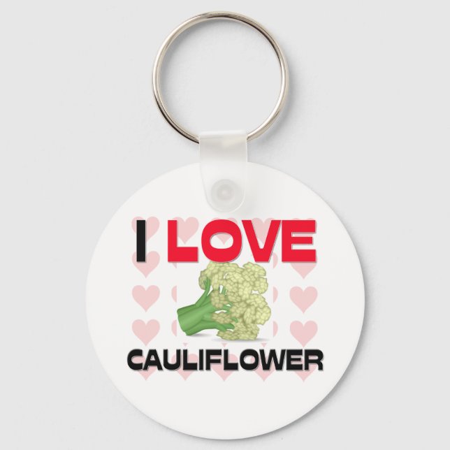I Love Cauliflower Key Ring (Front)