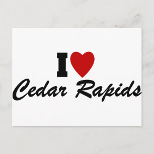 I Love Cedar Rapids Postcard