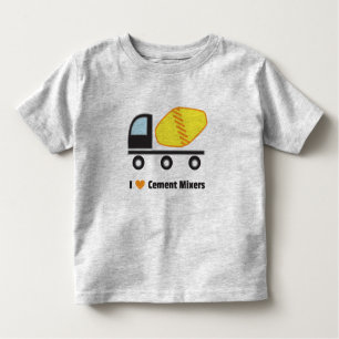 I Love Cement Mixers Toddler T-Shirt