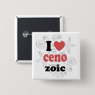 I love Cenozoic funny quote for scientists 15 Cm Square Badge