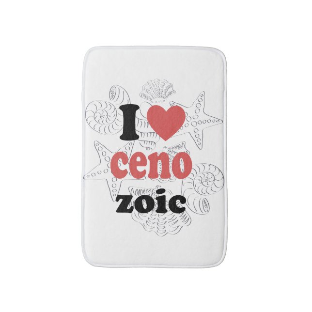 I love Cenozoic funny quote for scientists Bath Mat (Front Vertical)