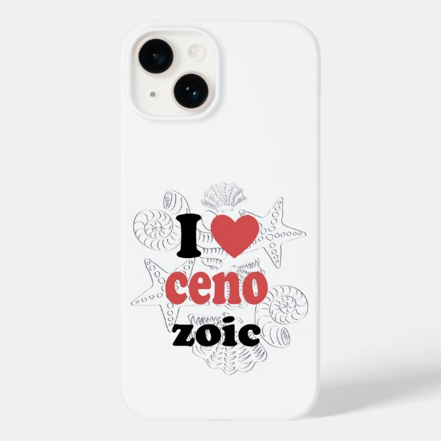 I love Cenozoic funny quote for scientists Case-Mate iPhone Case (Back)