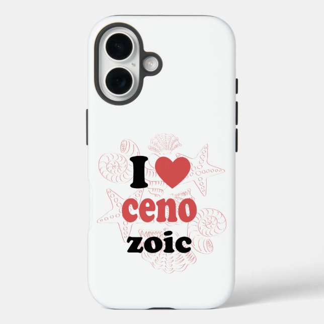 I love Cenozoic funny quote for scientists Case-Mate iPhone Case (Back)