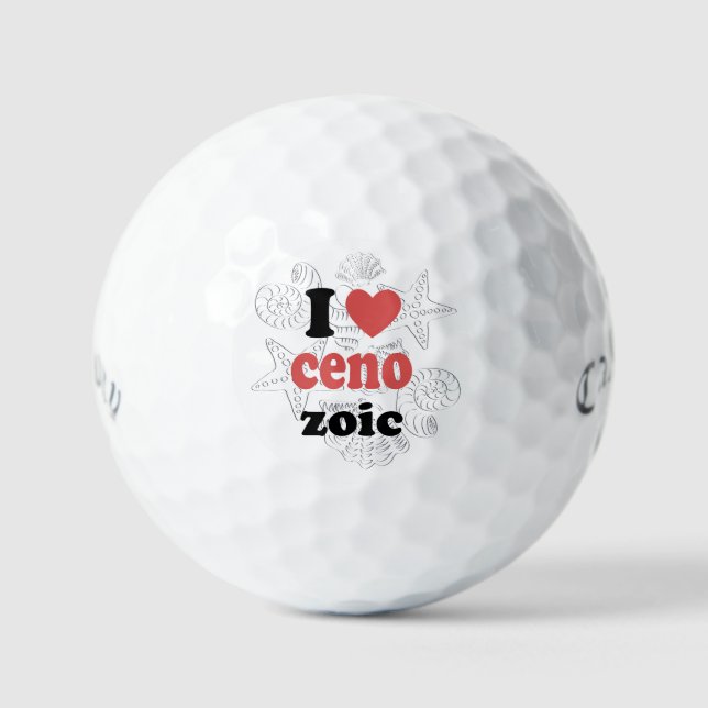 I love Cenozoic funny quote for scientists Golf Balls (Front)