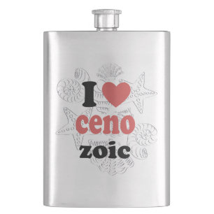 I love Cenozoic funny quote for scientists Hip Flask