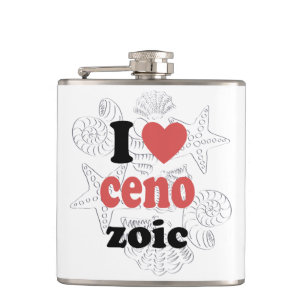 I love Cenozoic funny quote for scientists Hip Flask
