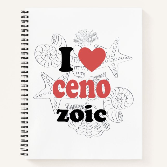 I love Cenozoic funny quote for scientists Notebook (Front)