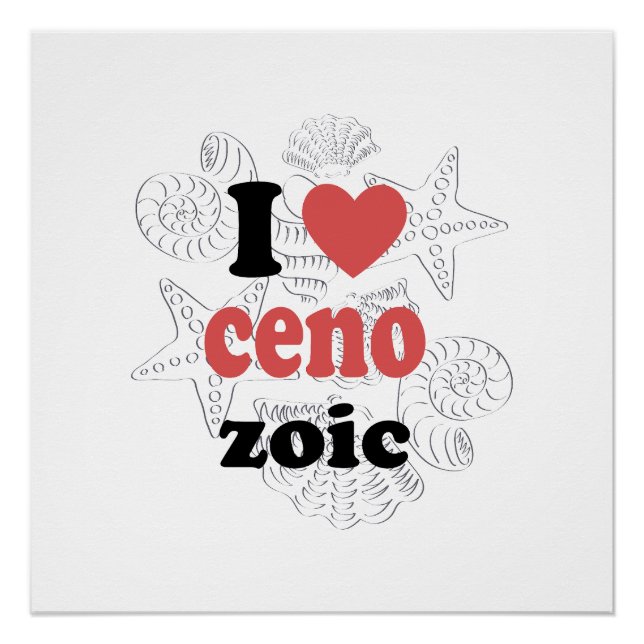 I love Cenozoic funny quote for scientists Poster (Front)