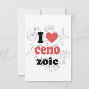 I love Cenozoic funny quote for scientists RSVP Card
