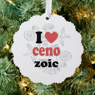 I love Cenozoic funny quote for scientists Tree Decoration Card