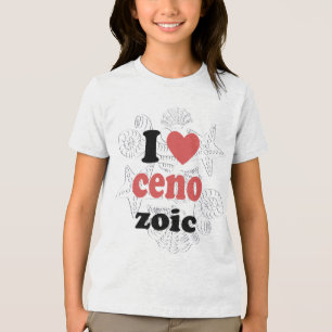 I love Cenozoic funny quote for scientists Tri-Blend Shirt