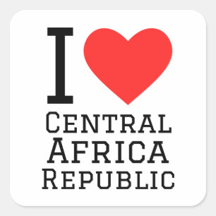 I love central africa republic square sticker