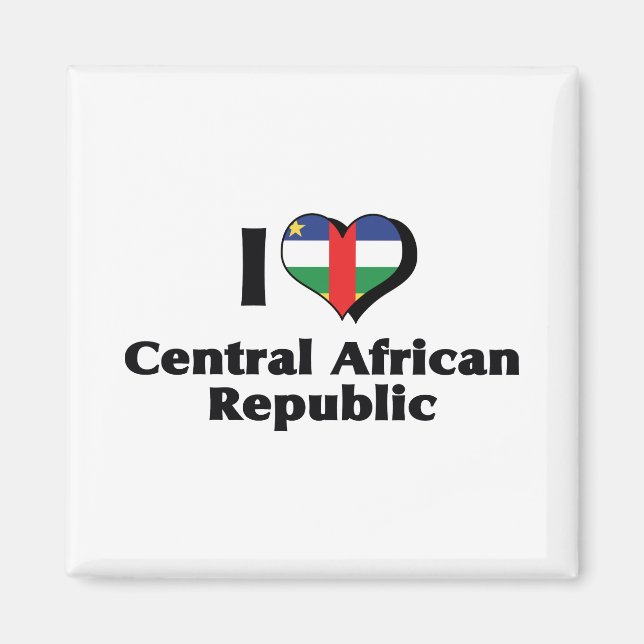 I Love Central African Republic Flag Magnet (Front)