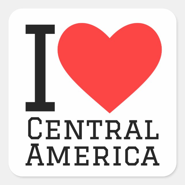 I love Central America  Square Sticker (Front)